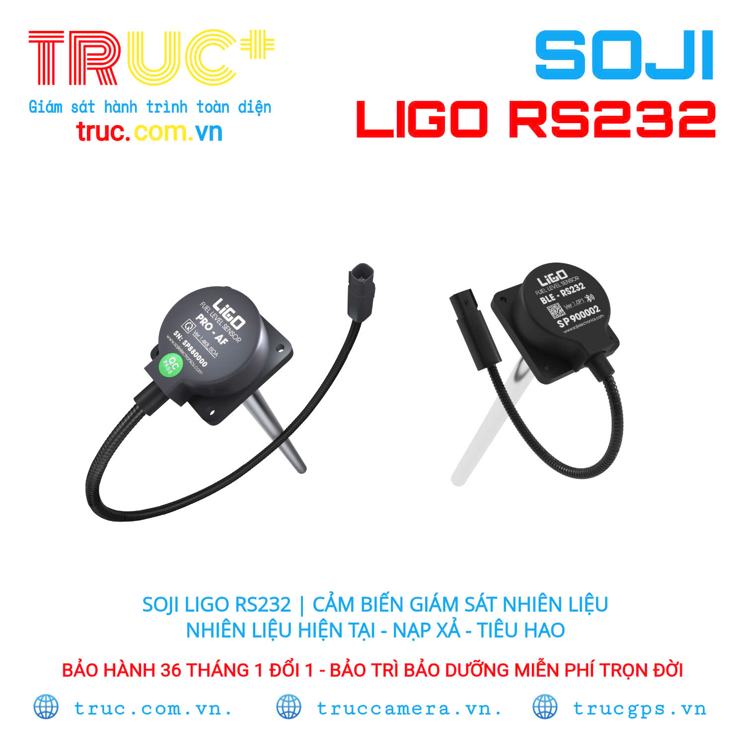 LIGO SOJI R232 | Cảm Biến Giám Sát Nhiên Liệu Hiện Tại - Nạp Xả - Tiêu Thụ