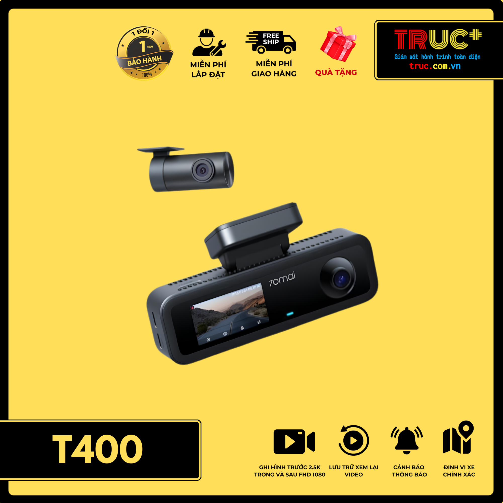 70MAI T400 | 3 CAMERA HÀNH TRÌNH