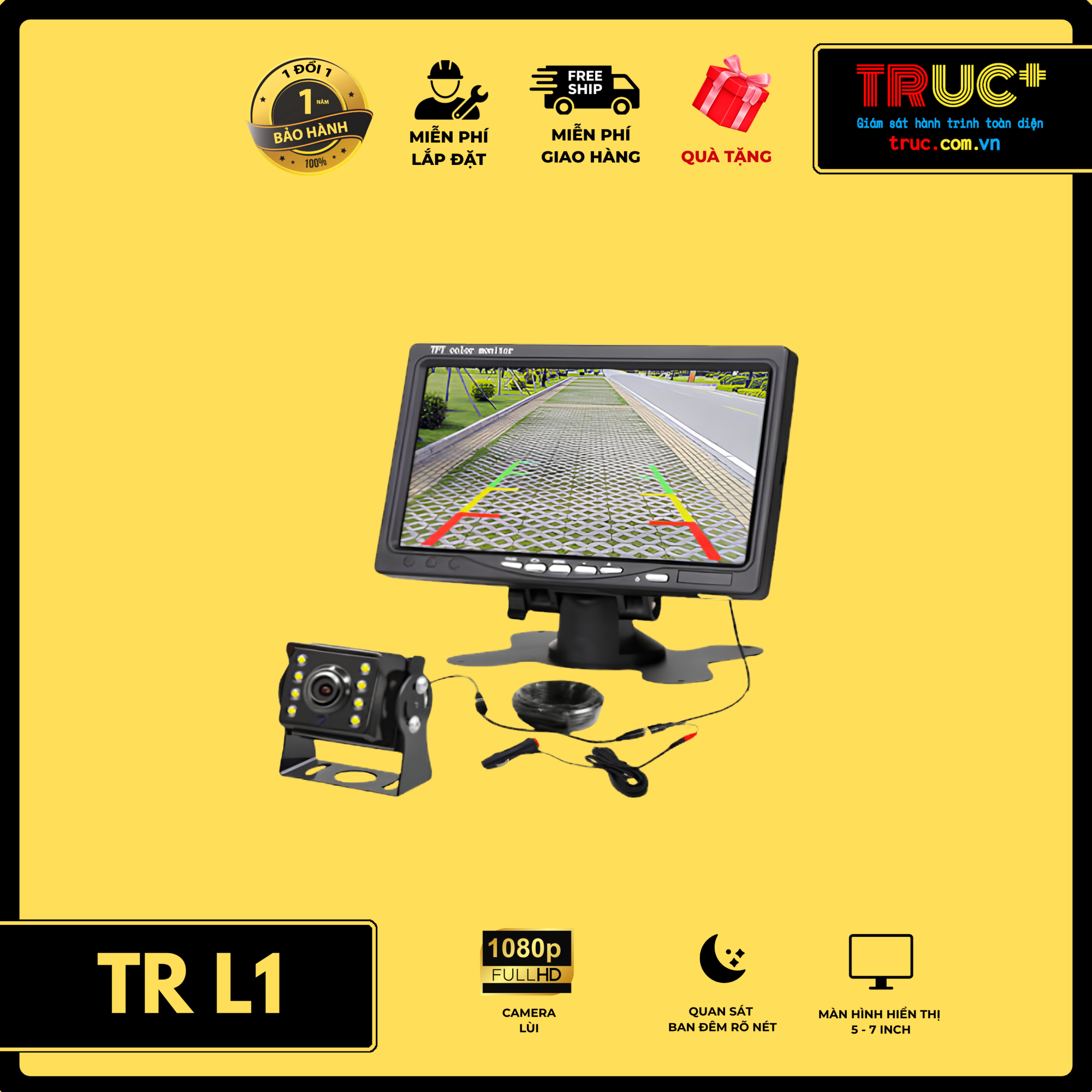 TR - L1 | Camera Lùi Chuyên Dùng Xe Tải Xe Khách Xe Đầu Kéo