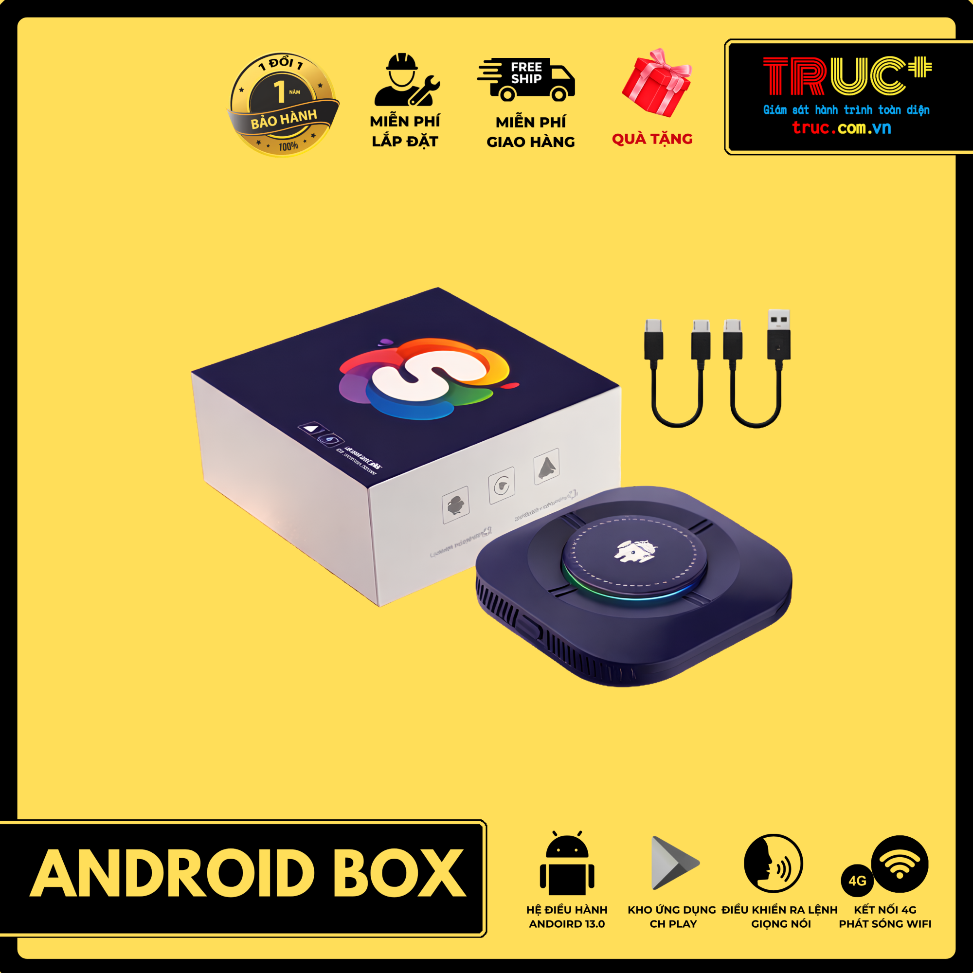 Android Box màn hình ôtô thông minh nhiều tiện ích