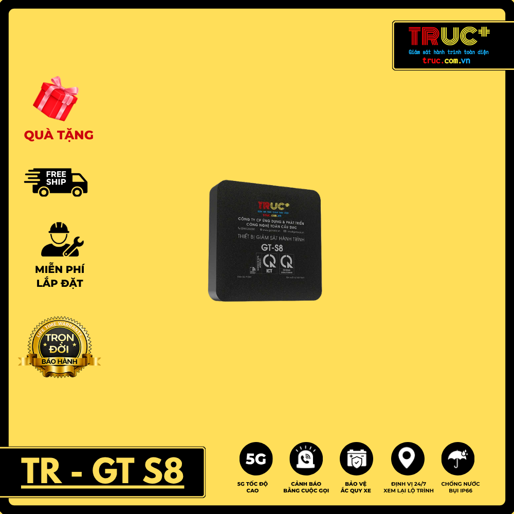 TR - GT S8 | Thiết Bị Giám Sát Hành Trình Xe | Định Vị GPS 4G Quy Chuẩn Cao Cấp