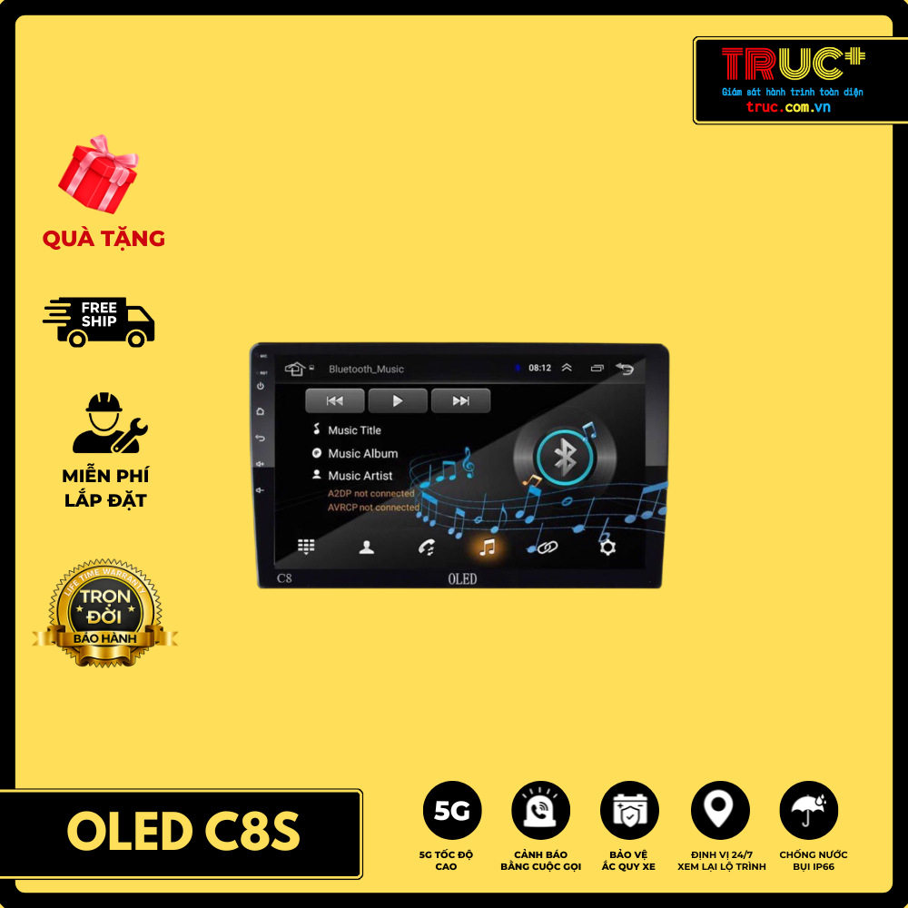 OLED C8S | Màn hình ôtô Android tích hợp camera 360