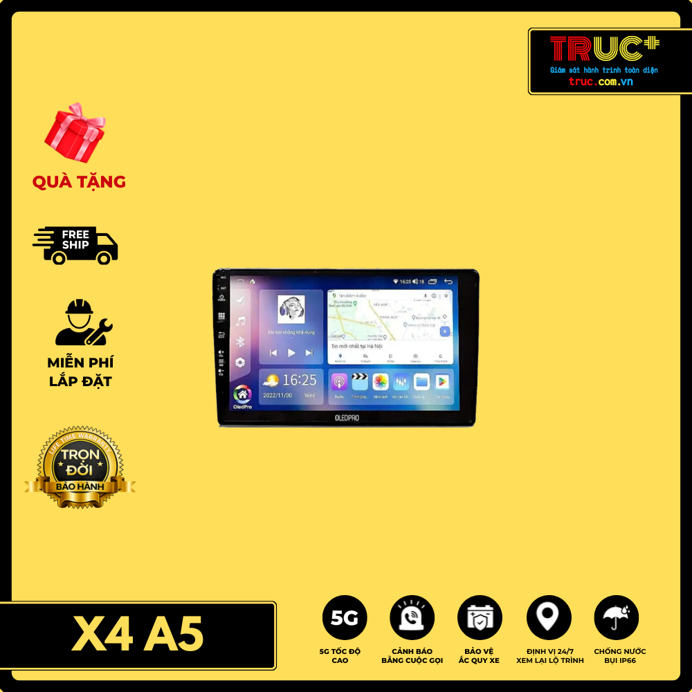 X4 A5 Màn Hình Android Nhiều Tiện Ích | Cảnh Báo Giao Thông